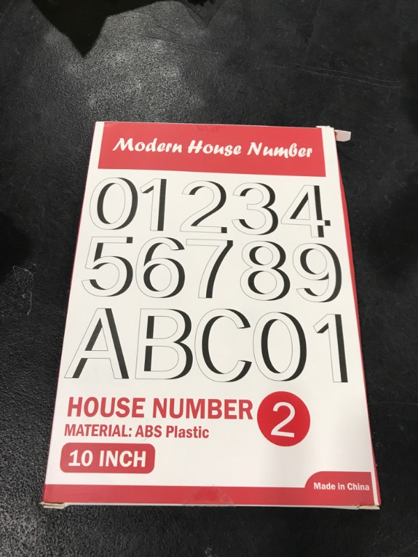 Photo 1 of IVERRA 10 Inch White House Numbers for Outside, Large Floating Home Address Numbers, Modern Outdoor House Number for Wall Street Garage Gate (2)
