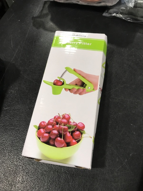 Photo 1 of Cherry Pitter - Ordekcity Stainless Steel Cherries Corer Pitter Tool with Hand-held Push Design, Save Time & Space for Making Cherry Jam with Lock Design(Black)