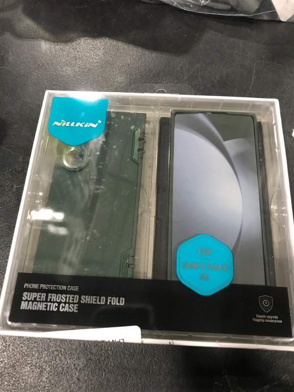 Photo 1 of Nillkin for Samsung Galaxy Z Fold 6 Magnetic Case with Screen Protector, [Compatible with MagSafe][Hinge Protection] Frosted Texture Slim Fit Protective Phone Case for Galaxy Z Fold 6 Case Blue