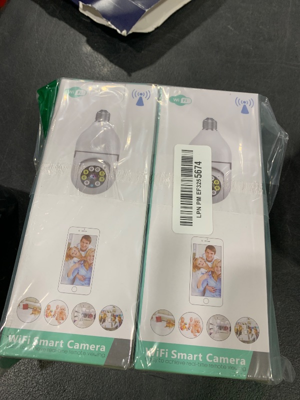 Photo 1 of 2 Pack 3MP Light Bulb Security Camera for Home Security, 360° WiFi Smart Light Socket Security Camera Outdoor Wireless, Lightbulb Camera with Motion Detection , Two Way Talk, Works with Alexa (2Pack)