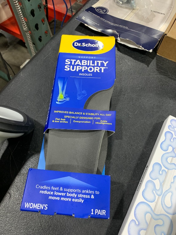 Photo 1 of ?Dr. Scholl's Stability Support Insoles, Flat Feet & Overpronation Low Arch Support, Improves Balance & Stability, Motion Control, Trim Inserts to Fit Shoes, Women's Size 6-10