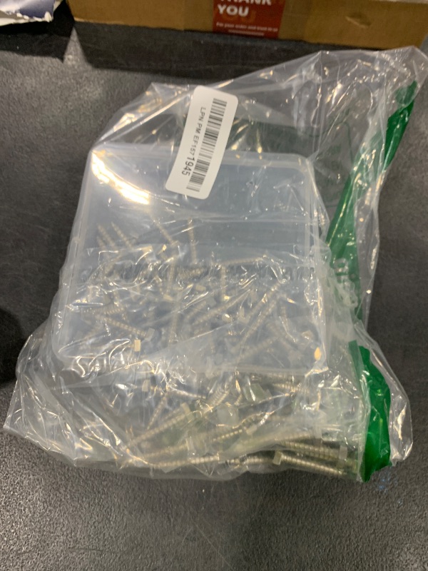 Photo 1 of Zonon 100 Pcs 1/4" x 1-1/2" Hex Head Lag Screws 304 Stainless Steel Lag Bolts Heavy Duty Lag Screws Hexagon Head Wood Screws