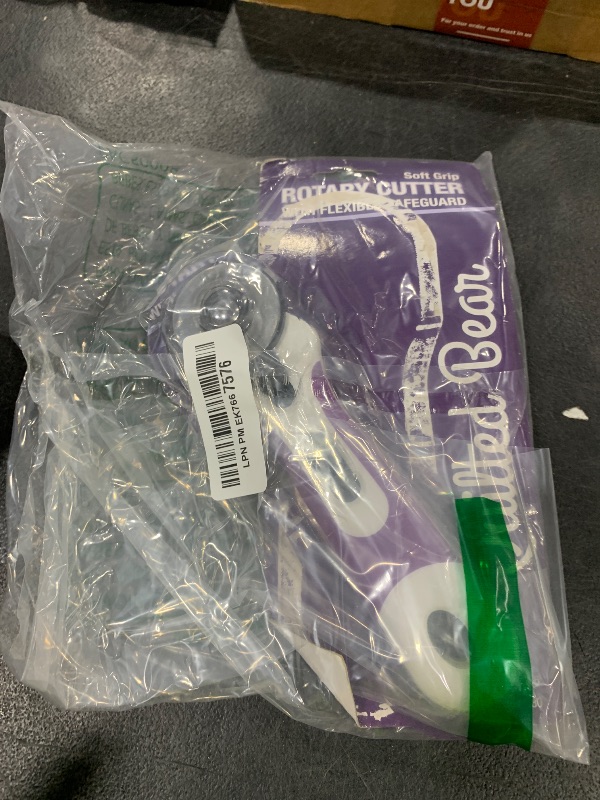 Photo 1 of The Quilted Bear Rotary Cutter - Ergonomic Soft Grip Rotary Cutter for Fabric with Sharp Cutting Blade & Easy Blade Replace System (45mm Rotary Cutter)