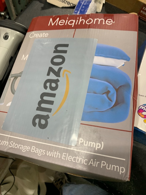 Photo 1 of Vacuum Storage Bags with Electric Air Pump 8 Combo (2 Jumbo/2 Large/2 Medium/2 Small), Travel Vacuum Bags For Luggage, Airtight Compression Bags for Clothes, Pillows, Comforters, Blankets, Bedding