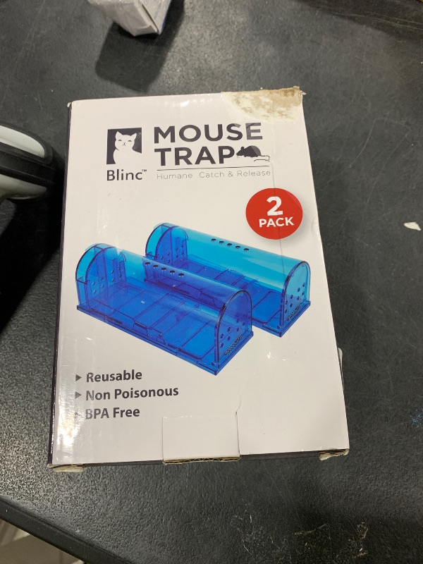 Photo 1 of Humane Mouse Trap | Catch and Release Mouse Traps That Work | Mice Trap No Kill for mice/Rodent Pet Safe (Dog/Cat) Best Indoor/Outdoor Mousetrap Catcher Non Killer Small Capture Cage (Blue)
