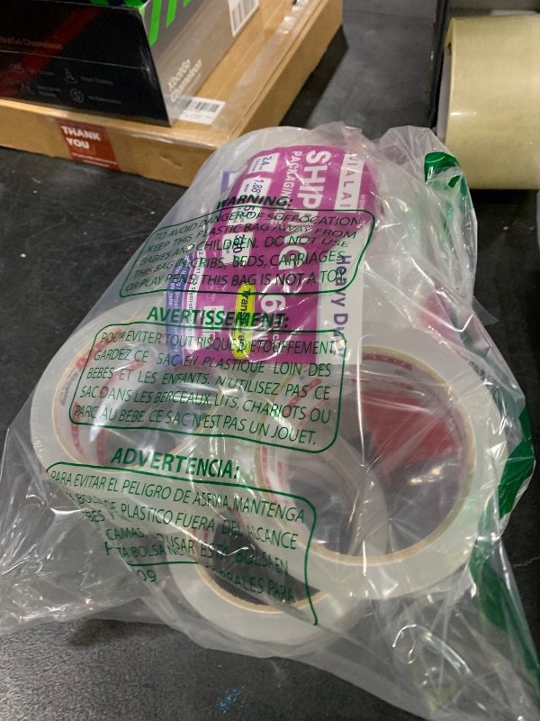 Photo 1 of JIALAI HOME Heavy Duty Transparent Packing Tape,6 Rolls with Refillable Dispenser,Industrial Grade Packaging Tape for Shipping Moving Sealing,1.88 inches x 55 Yards Per Roll