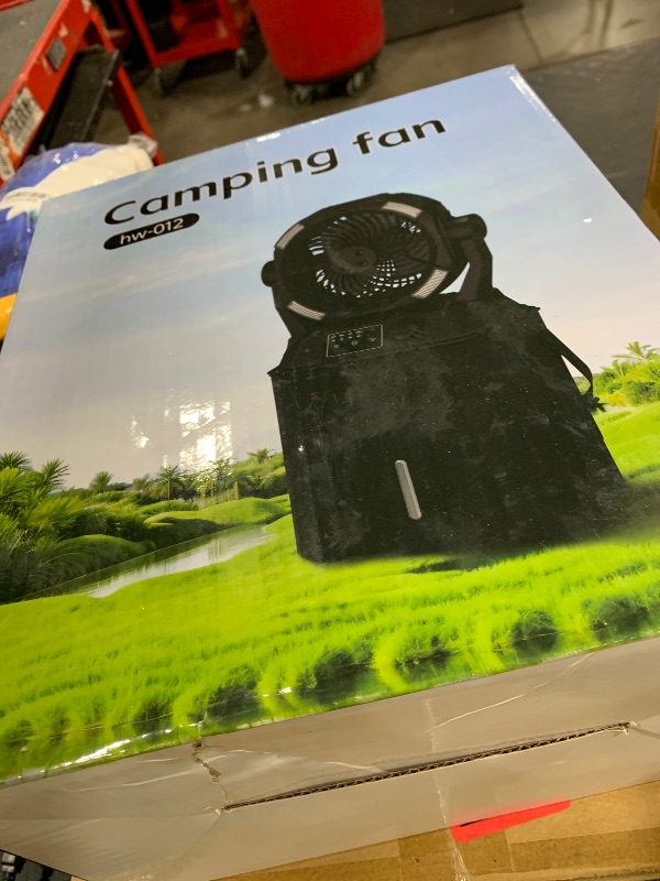 Photo 1 of ElectricWise Portable Misting Fan,4 LED Lights&Stepless Speed Control & 4 Outlet Cooling Spray with 6L Bucket,Timer Function,Portable Handle,20000mAh Camping Fan for Patios/Fishing/Travel/Office Desk