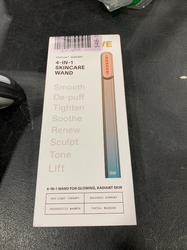 Photo 1 of Solawave 4-in-1 Skinware Wand - Upgraded Radiant Renewal with Facial Massager, Red Light, Galvanic Current, and Therapeutic Warmth Anti-Aging Beauty Device (Blue/Pink Ombre)