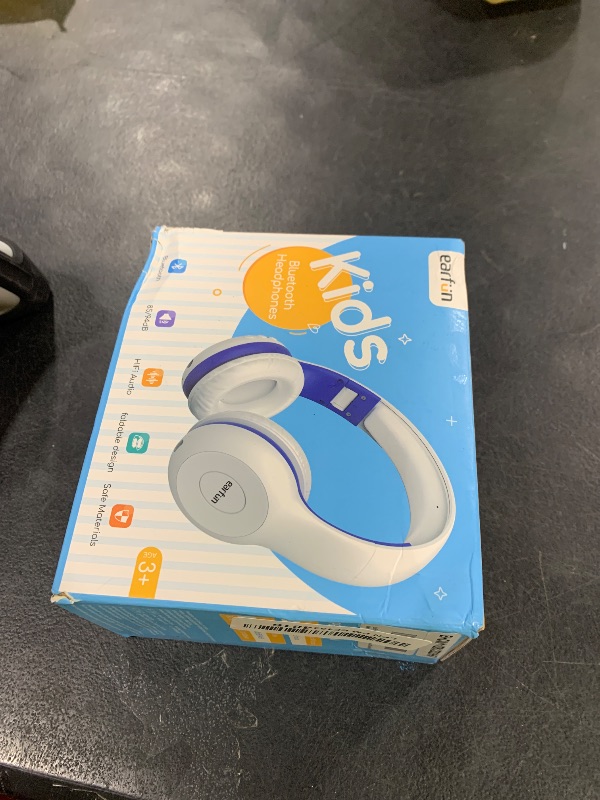 Photo 1 of EarFun K2 Kids Bluetooth Headphones, Kids Headphones with Volume Limited, 40H Playtime, Built-in Mic, Stereo Sound, Foldable Over-Ear Headphone for School/Travel/iPad/Tablet, White