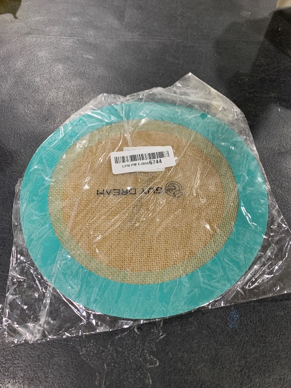 Photo 1 of GUYDREMAT 8-Inch & 9-Inch Silicone Baking Mats Set of 2 - Heat-Resistant, Non-Stick Surface, Ideal for Cakes, Pizza, Pastries, Sourdough, Compact Storage, Compatible with Air Fryers