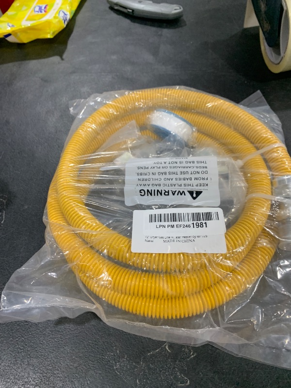Photo 1 of 72" Dryer Gas Line Hose/Appliance 3/4 Flexible Natural Gas Line with Connector 1/2" MIP 1/2"FIP 3/4"MIP Fitting,5/8" OD(1/2" ID) Gas Range Connector Kit for Gas Stove,Dryer,Water Heater-by MIFLUS