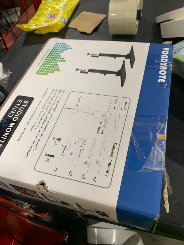 Photo 1 of Vondynote Studio Monitor Stands Pair Heavy Duty Desk Clamp Speaker Stands with Adjustable Tilt Angle Tray of 0-12 °