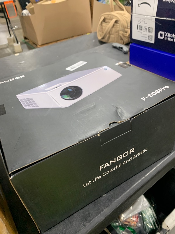 Photo 1 of FANGOR 1080P HD Projector, WiFi Bluetooth Projectors, Max 230” Projection Screen Portable Home Theater Video Movie Proyector With Tripod, Compatible with HDMI, USB, Laptop, iOS & Android Phone