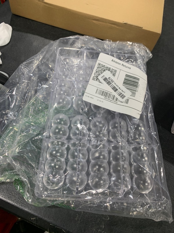 Photo 1 of 10Cups Professional Chocolate Truffle Mold, 6-Row Clear Plastic Candy Making Tray Candied haws Shape Chocolates Mould