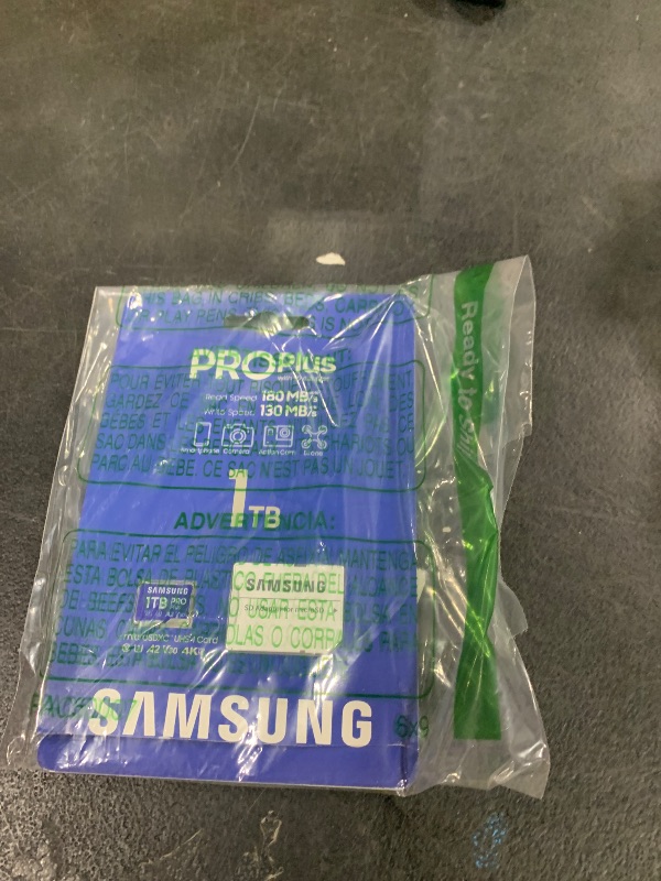 Photo 1 of Samsung PRO Plus microSD Memory Card + Adapter, 1TB MicroSDXC, Up to 180 MB/s, Full HD & 4K UHD, UHS-I, C10, U3, V30, A2 for Android Phones, Tablets, GoPRO, DJI Drone, MB-MD1T0SA/AM, 2024