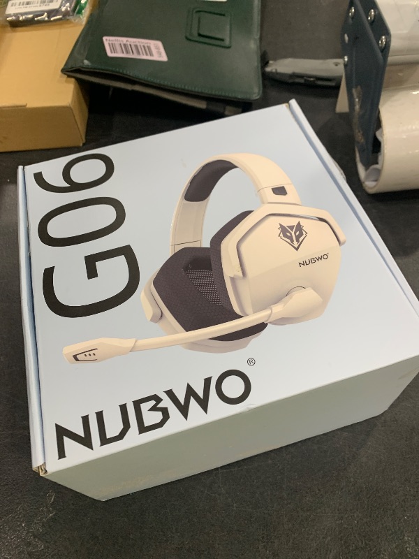 Photo 1 of NUBWO G06 Dual Wireless Gaming Headset with Microphone for PS5, PS4, PC - 23ms Low Latency Audio - 100-Hour of Playtime - 50mm Drivers (White-Black)