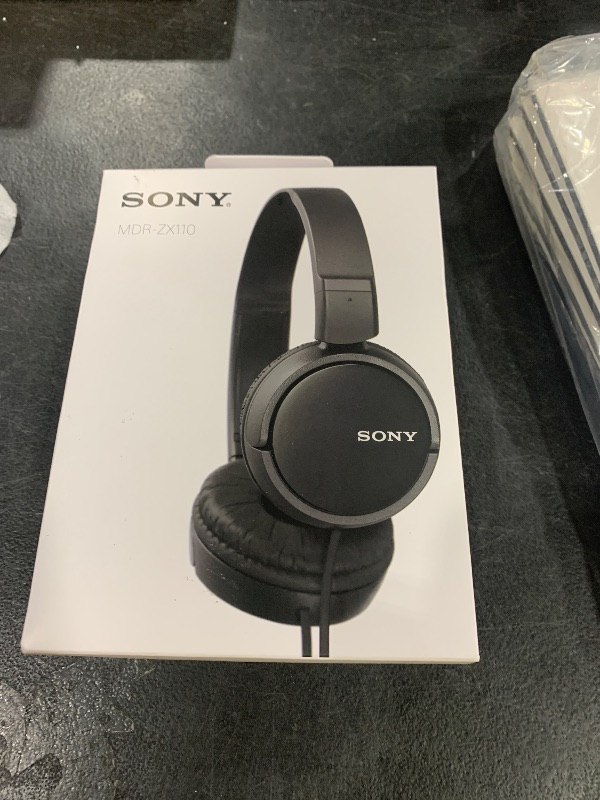 Photo 1 of Sony ZX Series Wired On-Ear Headphones, Black MDR-ZX110