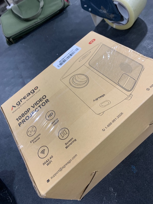 Photo 1 of [Electric Focus]Projector with WiFi and Bluetooth, Native 1080P 15,000 Lumens 4K Supported, Agreago Outdoor Movie Projector for Home Theater UP to 300", for iOS/Android/Laptop/TV Stick/HDMI/USB