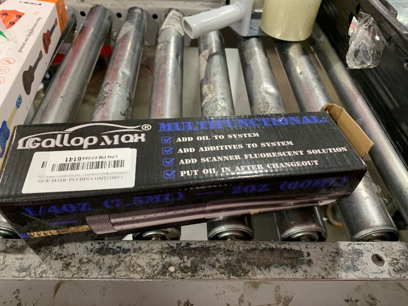 Photo 1 of GallopMax R134A & R1234YF & R410A AC Oil Dye Injector Kit with R134A Quick Coupler R1234YF Quick Coupler R410A Adapter 2 Oil Checkers 2 oz Measuring Cup