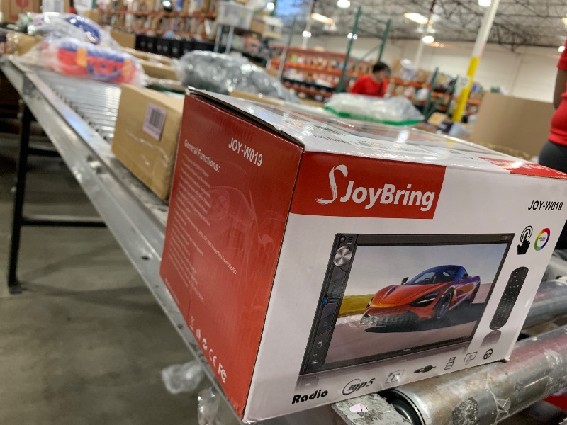 Photo 1 of SJoyBring Upgrade Wireless Double Din Car Stereo with Apple Carplay, Android Auto, Dash Cam, Bluetooth, 4-Channel RCA, 2 Subwoofer Ports, 7" HD Capacitive Touchscreen Car Radio, 60W*4, Backup Camera