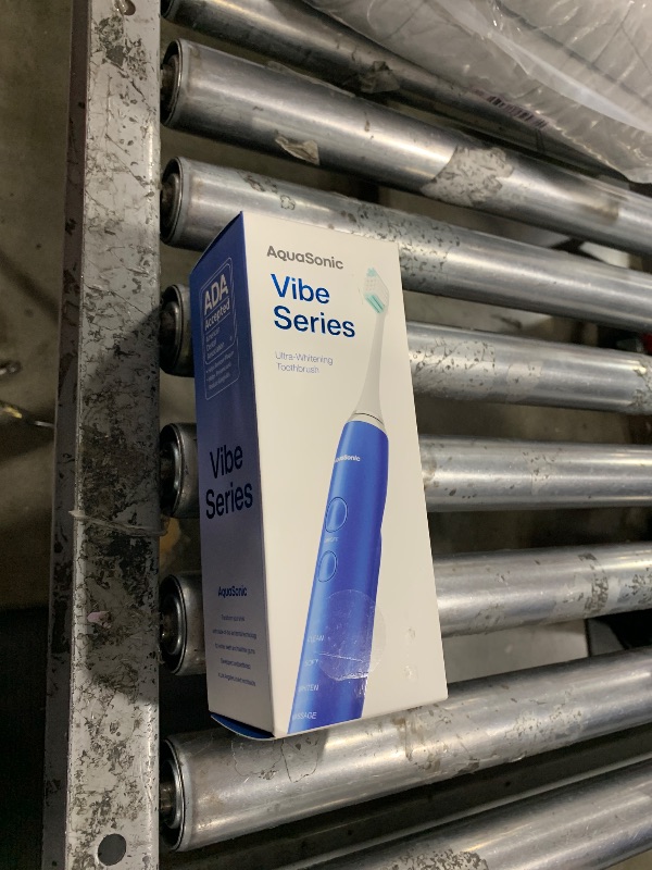 Photo 1 of Aquasonic Vibe Series Ultra-Whitening Toothbrush – ADA Accepted Electric Toothbrush - 8 Brush Heads & Travel Case – 40,000 VPM Motor & Wireless Charging - 4 Modes w Smart Timer – Sapphire Blue