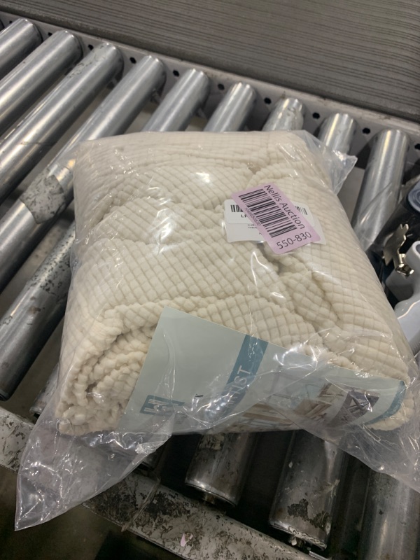 Photo 1 of H.VERSAILTEX Super Stretch Individual Seat Cushion Covers - Sofa & Couch Cushion Slipcover Sets - Thick Jacquard Textured Twill Fabric (3 Piece XL, Ivory)