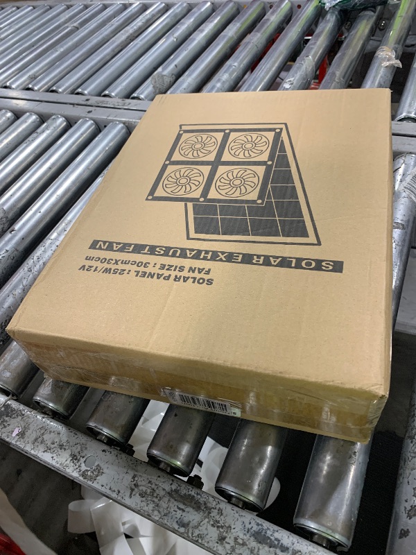 Photo 1 of Solar Exhaust Fan for Chicken Coop & Powered Fan with 25W Solar Panel & 4-Pack High-Speed Brushless DC Fans, Solar Shed Ventilation Fan for Greenhouses,Attics, Barns & Dog Houses