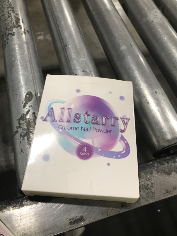 Photo 1 of Allstarry Chrome Nail Powder Metallic Mirror Effect Pigment Iridescent Aurora, Mermaid Pearl Glitter Dust Kit for Gel Polish Nail Art Decoration, Resin Craft- Violet Green Emerald