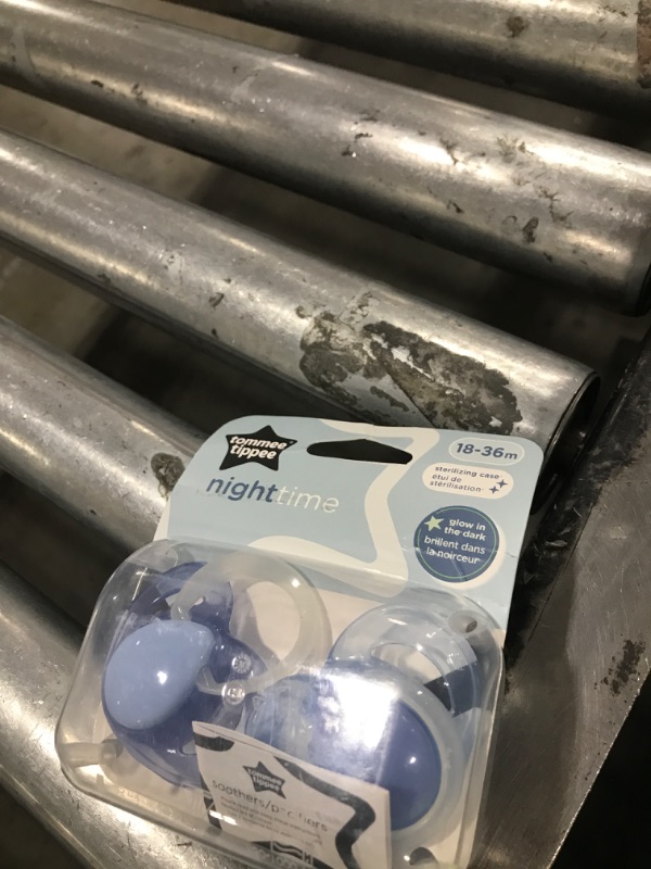 Photo 1 of Tommee Tippee Night Time Glow in the Dark Pacifiers, Symmetrical Design, BPA-Free Silicone Nipple, Includes Sterilizer Box, 18-36 months, (Pack of 2) Pacifiers (Assorted design)