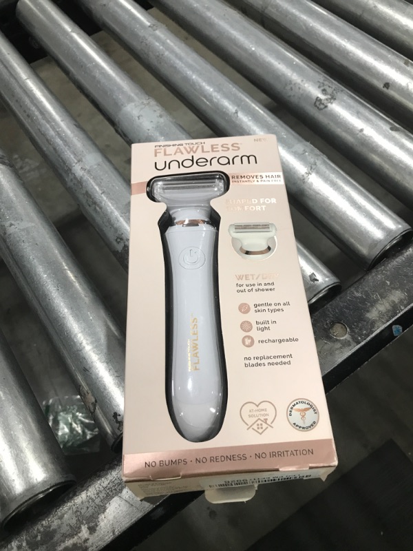 Photo 1 of Finishing Touch Flawless Underarm Hair Removal Electric Razor Device, Designed to Shave and Contour Womens Sensitive Underarm Area, Cordless Groomer, Painless for All Skin Types