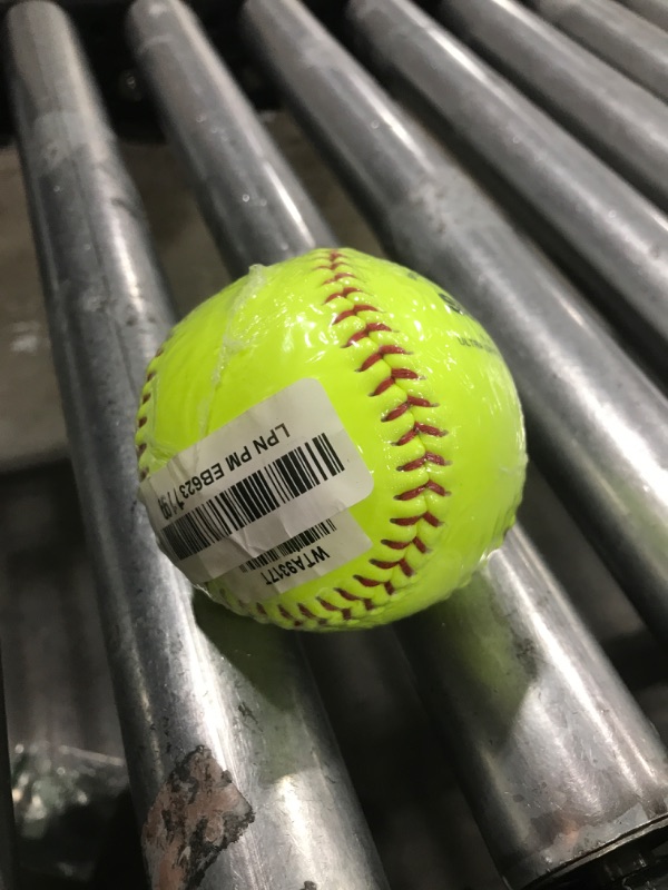 Photo 1 of WILSON WTA9317T 11-Inch Optic Yellow Soft Compression Center Optic Yellow Softballs (1-Dozen)