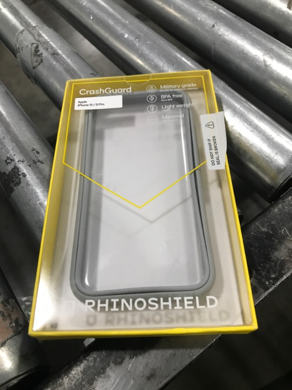 Photo 1 of RhinoShield Bumper Case Compatible with [iPhone 13/13 Pro] | CrashGuard NX - Shock Absorbent Slim Design Protective Cover 3.5M / 11ft Drop Protection - Platinum Gray