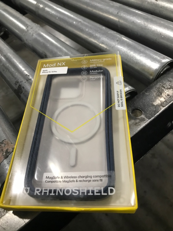 Photo 1 of RhinoShield Modular Case Compatible with MagSafe for [iPhone 13 Pro] | Mod NX - Superior Magnetic Pull Force, Customizable Heavy Duty Protective Cover 3.5M / 11ft Drop Protection - Navy Blue
