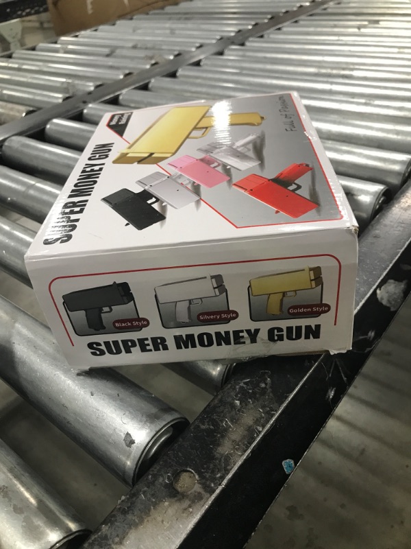 Photo 1 of Sopu Make it Rain Money Gun Paper Playing Spary Prop Cash Gun Party Supplies (Metallic Gold)