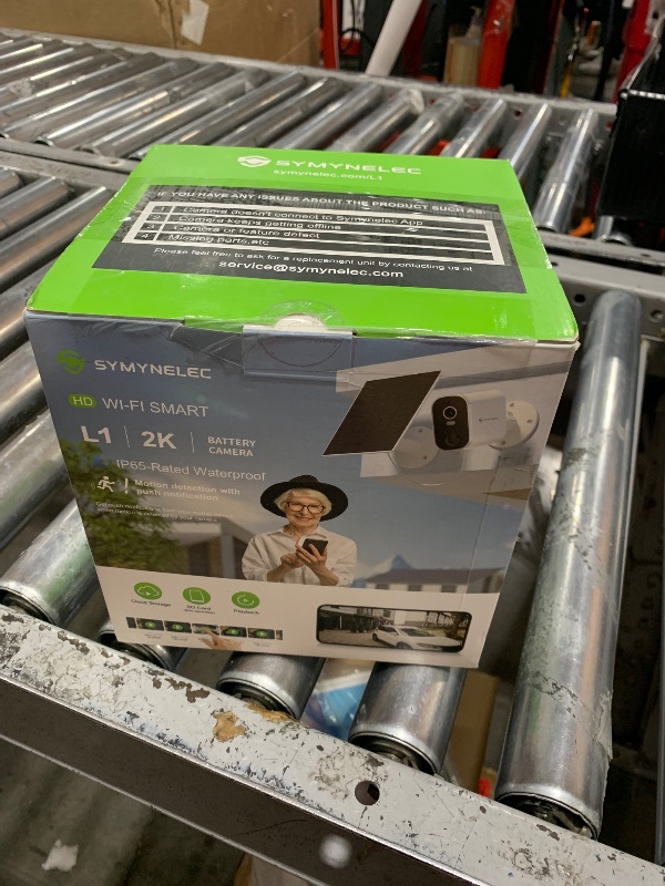 Photo 1 of SYMYNELEC Solar Security Cameras Outdoor: 4-Pack Wireless Surveillance System - 2K Night Vision Motion Detection - Waterproof Home Monitoring Year-Round for Homeowners