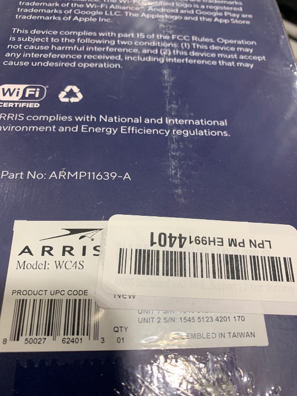 Photo 1 of ARRIS Surfboard mAX Tri-Band Mesh System WC4S | AC3800 Wi-Fi Speed up to 3.8 Gbps | Coverage 5,500 sq ft | 1.7 Gbps Backhaul | Two 1 Gbps Ports per Node | Alexa Support | 2 Year Warranty