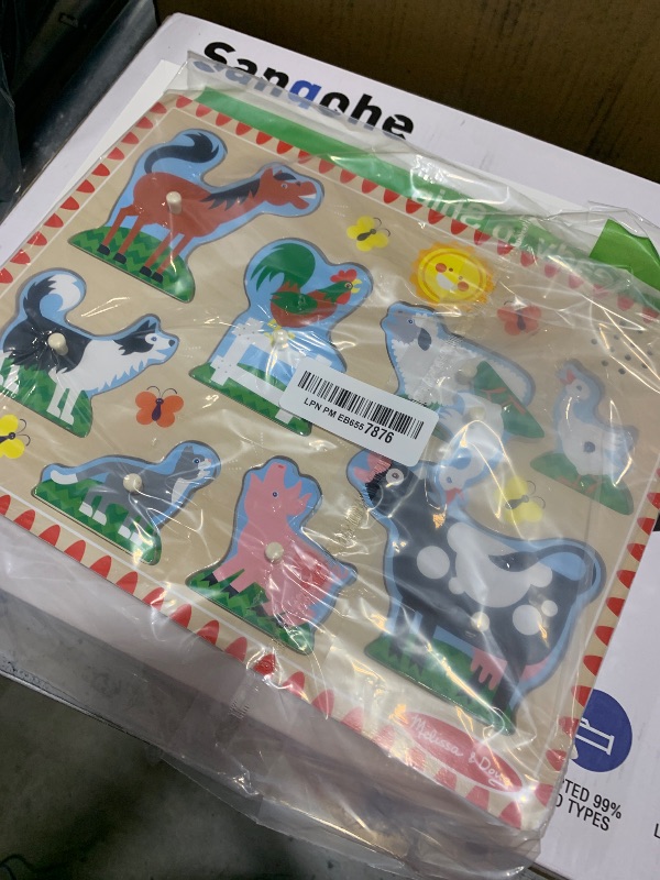 Photo 1 of Melissa & Doug Farm Animals Sound Puzzle - Wooden Peg Puzzle With Sound Effects (8 pcs)