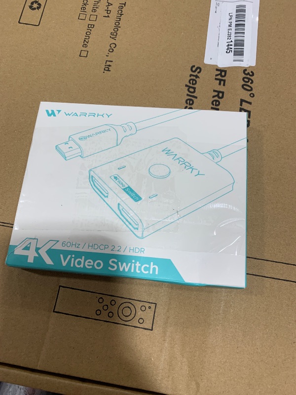 Photo 1 of HDMI Switch 2 in 1 Out 4K@60Hz, WARRKY[with 3.3ft Fixed Braided HDMI Cable, Aluminum Case, 2K@144Hz, HDCP 2.2] Bidirectional 2x1 Switcher Splitter Compatible for PS5/4, Xbox, Roku, FireStick, Switch