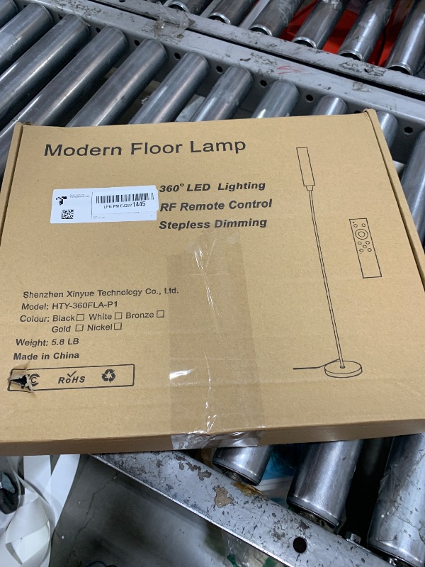 Photo 1 of Nukanu Floor Lamp with Remote Control,Bright Floor Lamps for Living Room/Bedroom/Office, Stepless Adjustable 3000K-6000K Colors and 10-100% Brightness,Standing Light with Foot Switch (Black)