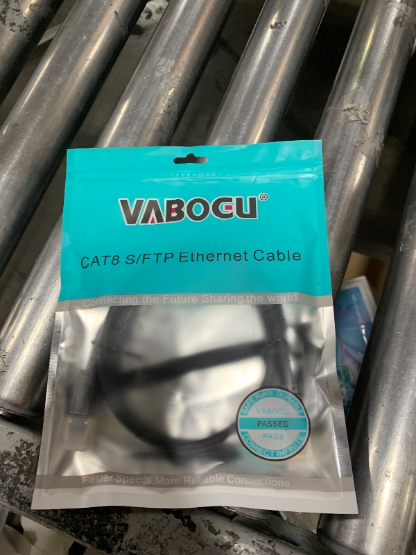 Photo 1 of Vabogu Cat 8 Ethernet Cable, 3ft Heavy Duty High Speed Internet Network Cable, 26AWG, 2000Mhz 40Gbps with Gold Plated RJ45 Connectors, Shielded for Indoor & Outdoor Use