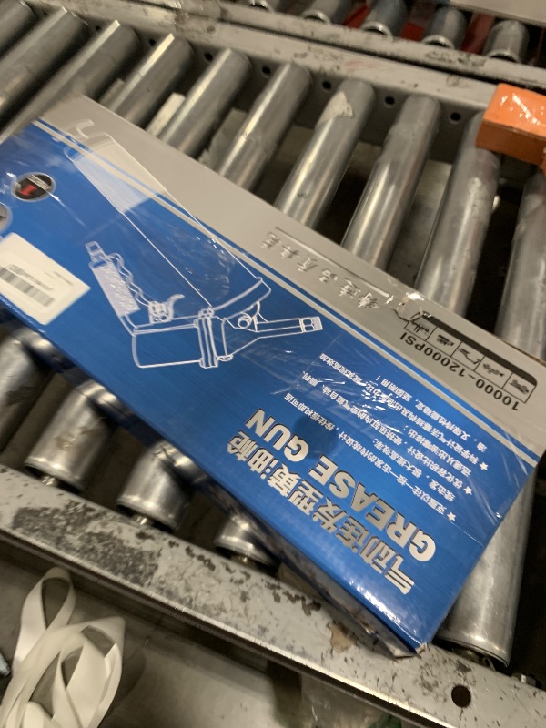 Photo 1 of PHILTOP Grease Gun Kit, 6000PSI Heavy Duty Pneumatic Grease Gun with 12 Inch Spring Flex Hose, 20oz Load, Normal Coupler, Air Operated Grease Gun