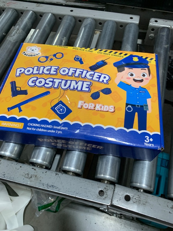 Photo 1 of Golray Police Officer Costume for Kids - 12PCS Cop Uniform Outfit Role Play With Accessories, for Boys Girls 3-12 Years Old, Halloween Dress Up