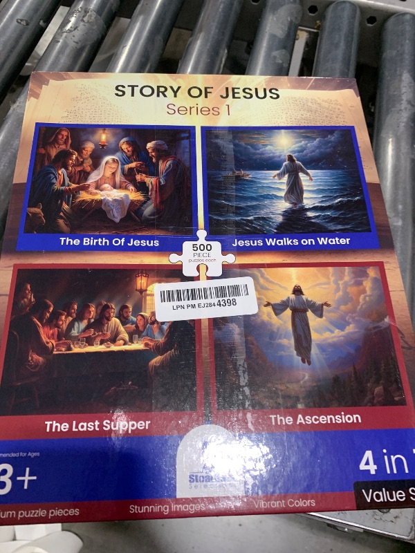 Photo 1 of Steadfast Selections 500 pc 4-in-1 Christian Puzzles for Adults, Nativity, Bible, Religious Puzzles for Adults, Religious Jigsaw Puzzles