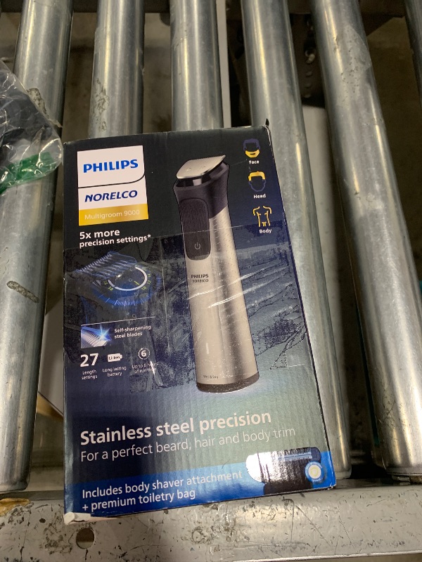 Photo 1 of Norelco Philips Multigroom 9000 Series, All-in-One Trimmer, Beard Trimmer and Hair Clipper, 23-Piece Men's Grooming Kit for Beard, Body, Face, Nose, Ear and Intimate Areas, MG9520/50