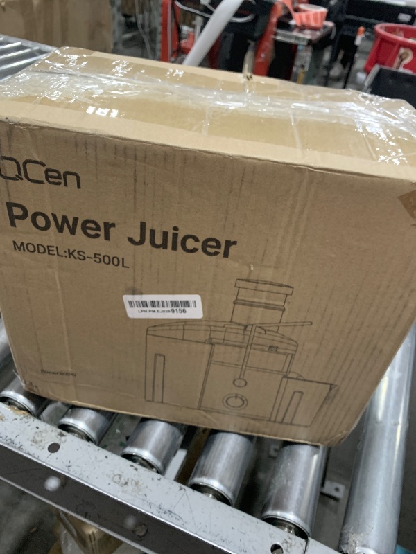 Photo 1 of QCen Juicer Machine, 800W Centrifugal Juicer Extractor with 3” Wide Mouth Feed Chute for Fruits & Vegetables, Easy to Clean, Stainless Steel, BPA-Free