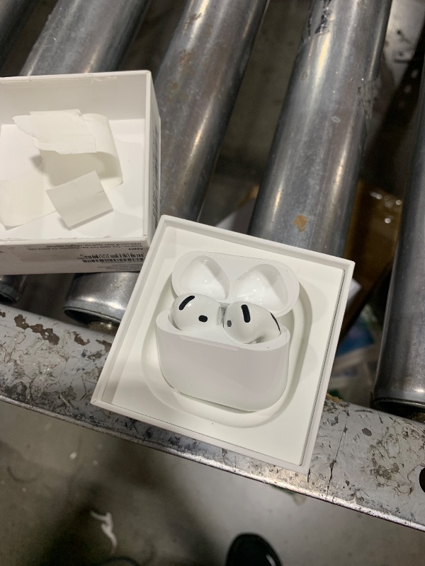 Photo 1 of Apple AirPods 4 Wireless Earbuds, Bluetooth Headphones, Personalized Spatial Audio, Sweat and Water Resistant, USB-C Charging Case, H2 Chip, Up to 30 Hours of Battery Life, Effortless Setup for iPhone