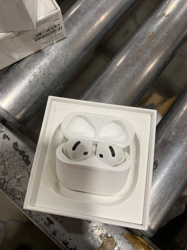 Photo 1 of Apple AirPods 4 Wireless Earbuds, Bluetooth Headphones, with Active Noise Cancellation, Adaptive Audio, Transparency Mode, Personalized Spatial Audio, USB-C Charging Case, Wireless Charging, H2 Chip