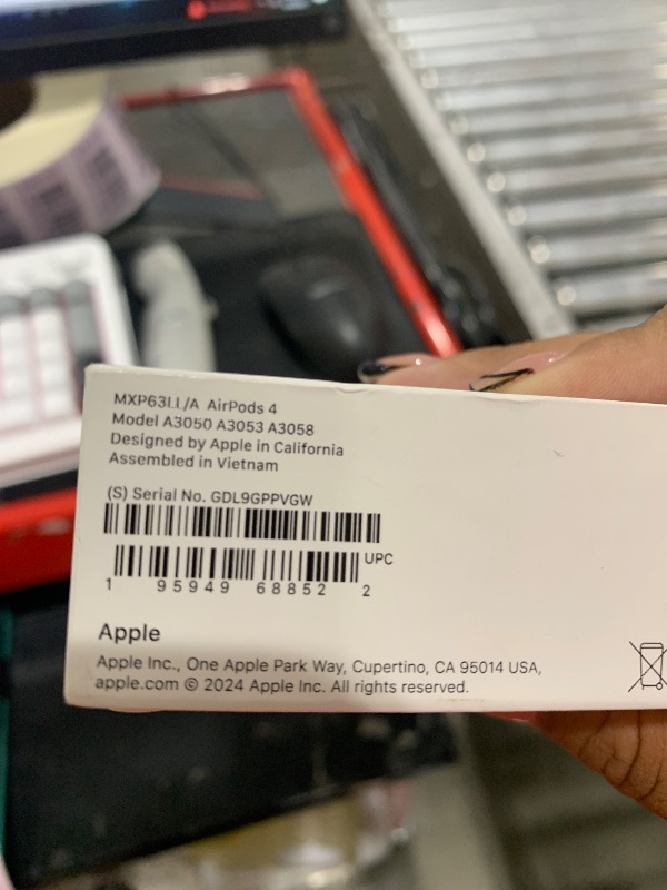 Photo 1 of Apple AirPods 4 Wireless Earbuds, Bluetooth Headphones, Personalized Spatial Audio, Sweat and Water Resistant, USB-C Charging Case, H2 Chip, Up to 30 Hours of Battery Life, Effortless Setup for iPhone