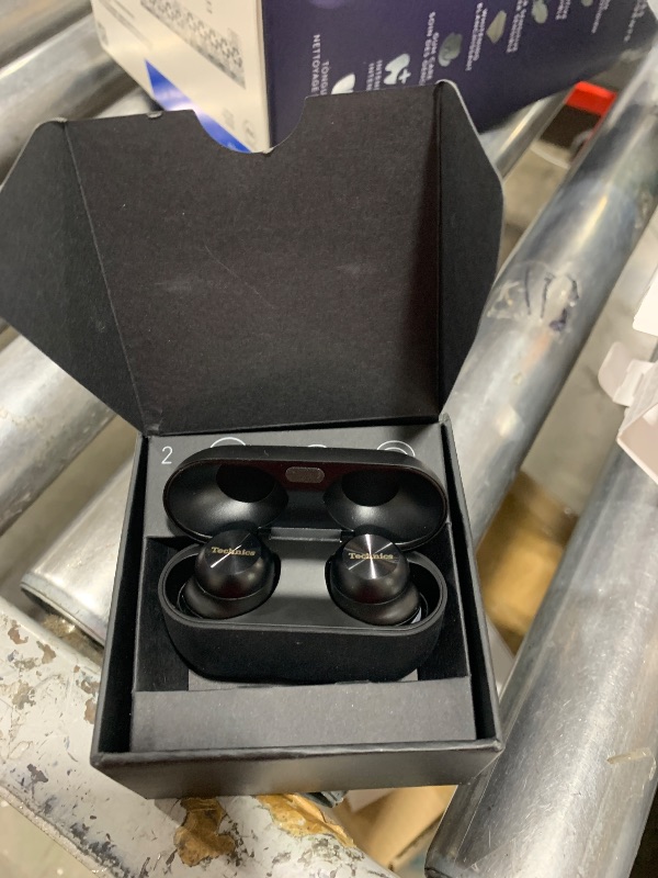 Photo 1 of Technics Reference Class Hi-Fi Wireless Earbuds, Dolby Atmos with Head Tracking, Adaptive Noise Cancelling, 3 Device Multipoint, 10-hr Battery, Wireless Charging, Improved Fit - EAH-AZ100-K (Black)