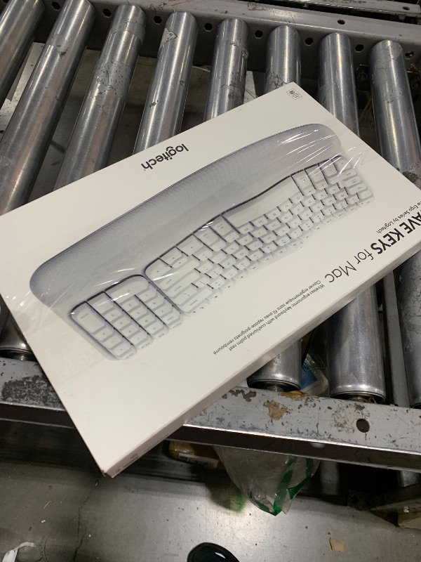 Photo 1 of Logitech Wave Keys for Mac, Wireless Ergonomic Keyboard with Cushioned Palm Rest, Comfortable Natural Typing, Bluetooth Keyboard, Easy-Switch, Optimized for Mac, Apple, iPad - Off White